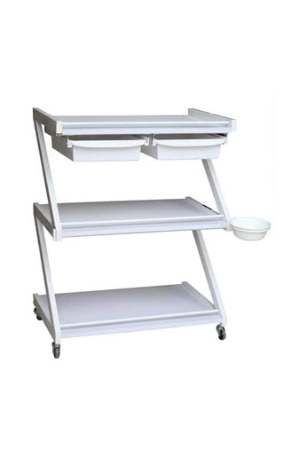 עגלת Z גדולה - לבן - שחור